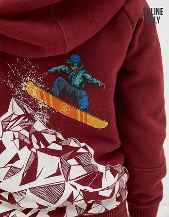 Snowboarding Zip-Up Hoodie